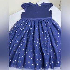 Girls Oshkosh bgosh size 8 dress blue polka dot